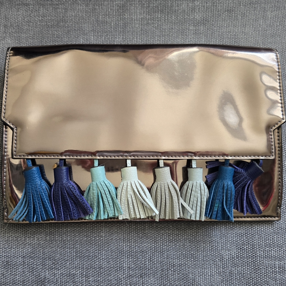 Rebecca Minkoff Reflective Tassel Clutch / Crossbody Bag